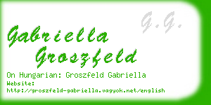 gabriella groszfeld business card